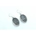 Earrings Silver 925 Sterling Dangle Drop Women Traditional Filigree Hand B662